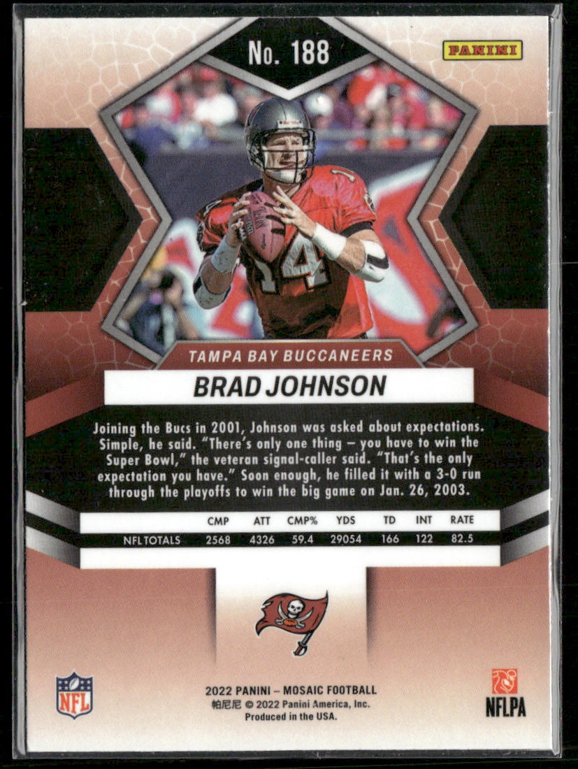 Brad Johnson 2022 Panini Mosaic #188 Tampa Bay Buccaneers
