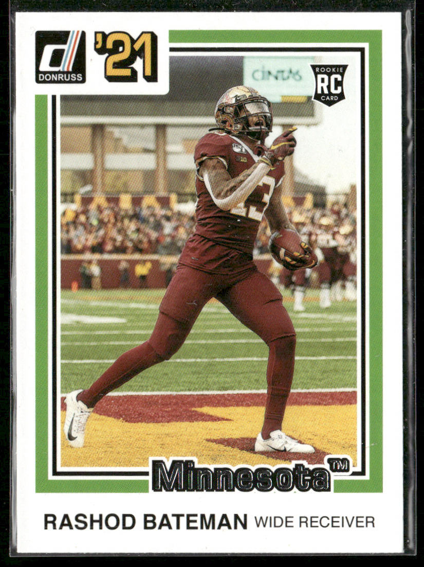 Rashod Bateman 2021 Panini Chronicles Draft Picks #43 Minnesota Golden Gophers
