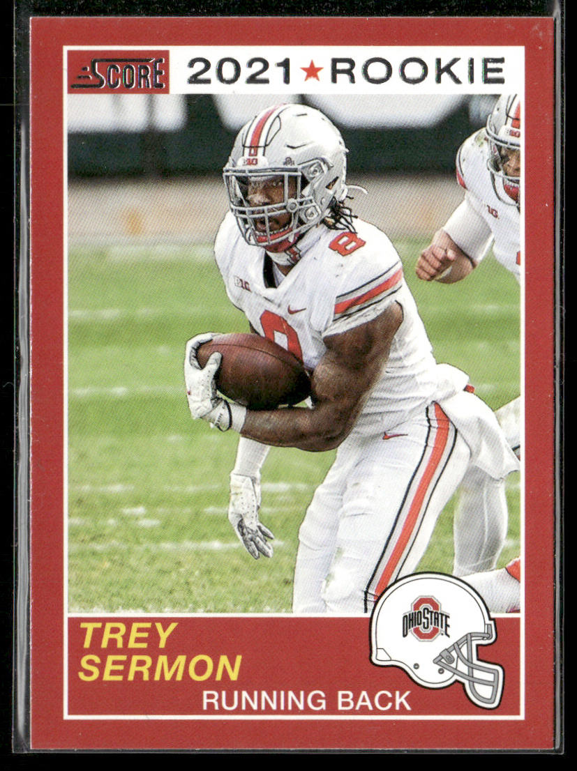 Trey Sermon 2021 Panini Chronicles Draft Picks Pink #55 Ohio State Buckeyes