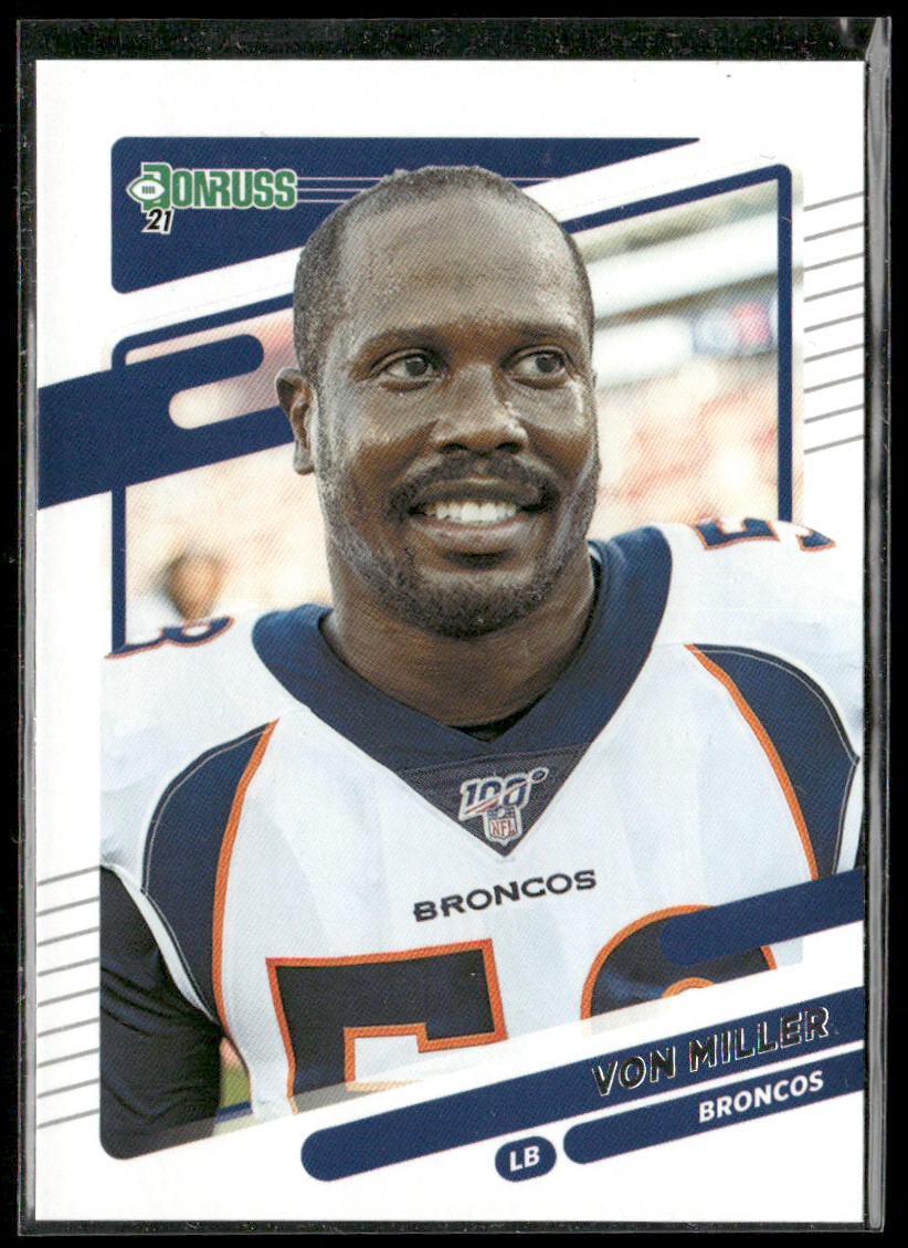 Von Miller 2021 Donruss #181b No Helmet Denver Broncos