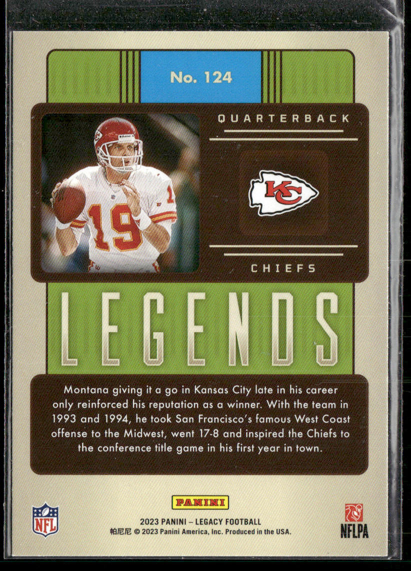Joe Montana 2023 Panini Legacy #124 Kansas City Chiefs