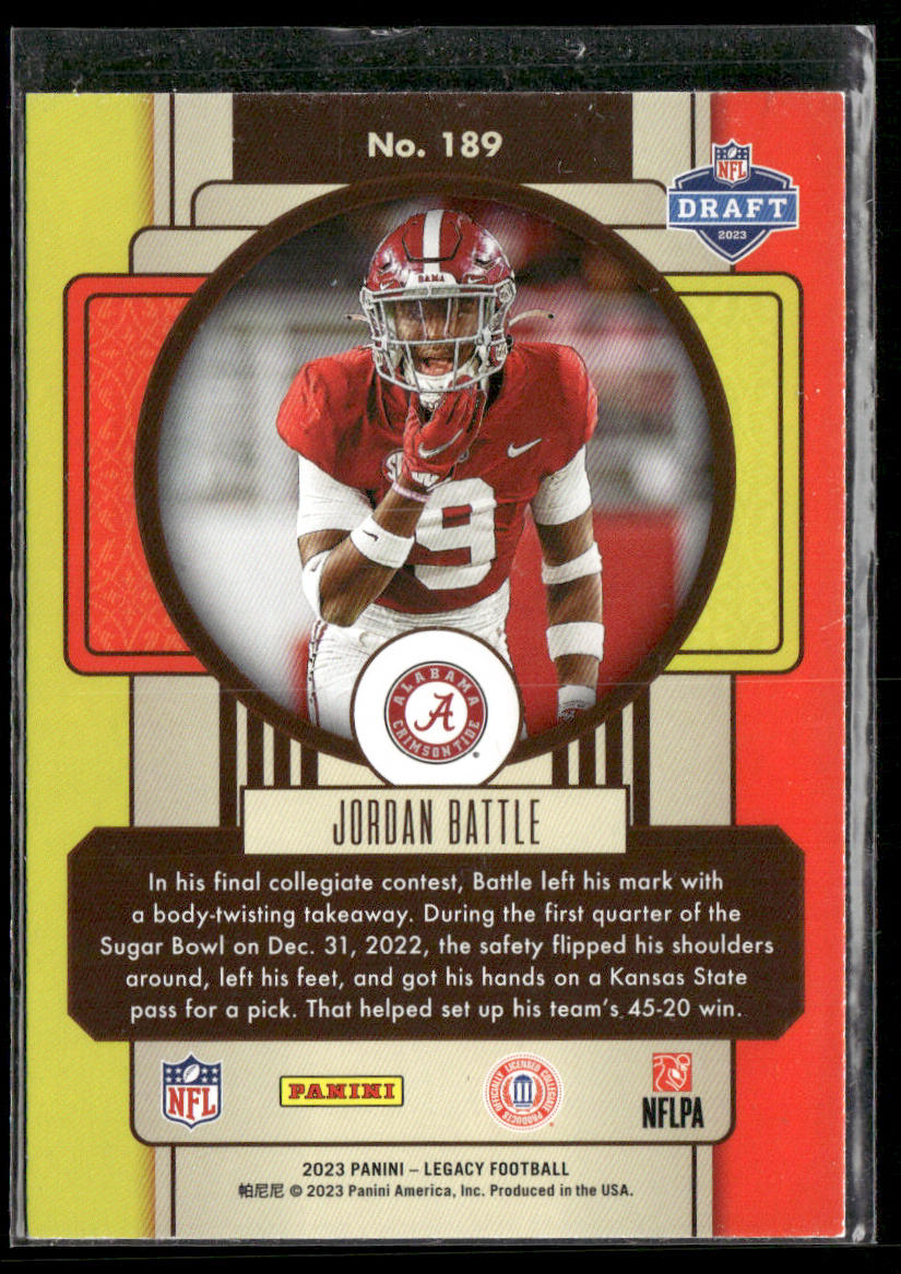 Jordan Battle 2023 Panini Legacy #189 RC Alabama Crimson Tide