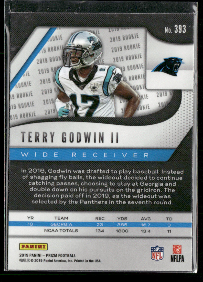 Terry Godwin II 2019 Panini Prizm #393 RC Carolina Panthers