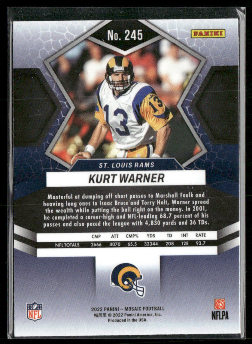 Kurt Warner 2022 Panini Mosaic #245 St. Louis Rams