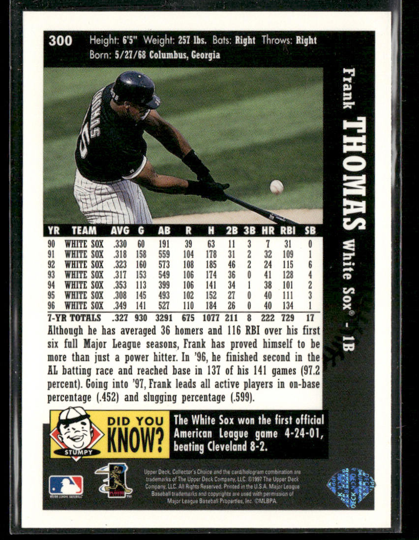 Frank Thomas 1997 Collector's Choice #300 Chicago White Sox