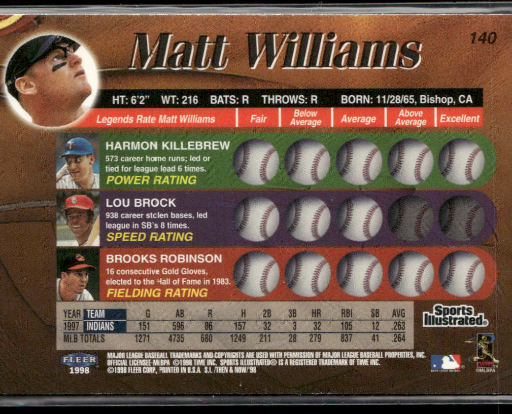 Matt Williams 1998 Sports Illustrated Then and Now #140 Arizona Diamondbacks