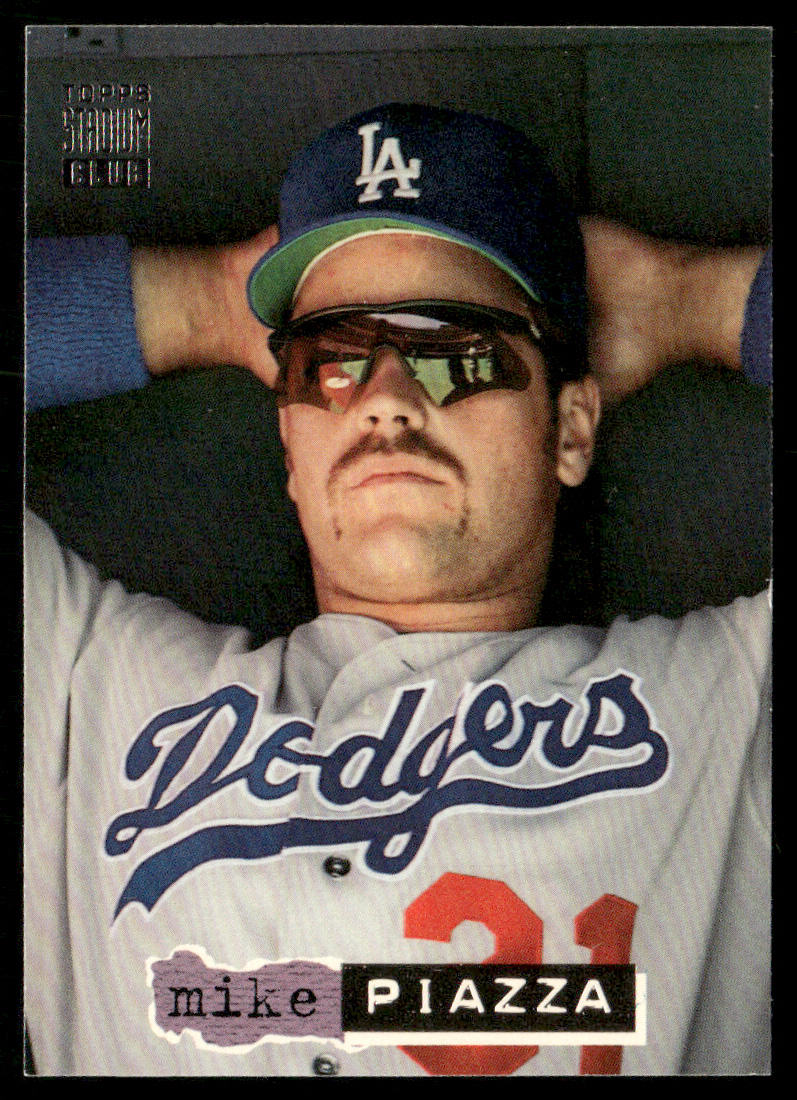 Mike Piazza 1994 Stadium Club Dugout Dirt #1 Los Angeles Dodgers