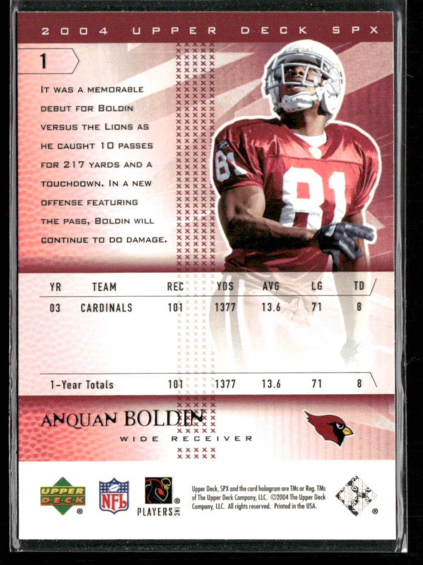 Anquan Boldin 2004 SPx #1 Arizona Cardinals