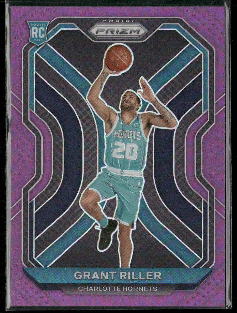 Grant Riller 2020-21 Panini Prizm Purple Prizms #295 SN,RC Charlotte Hornets