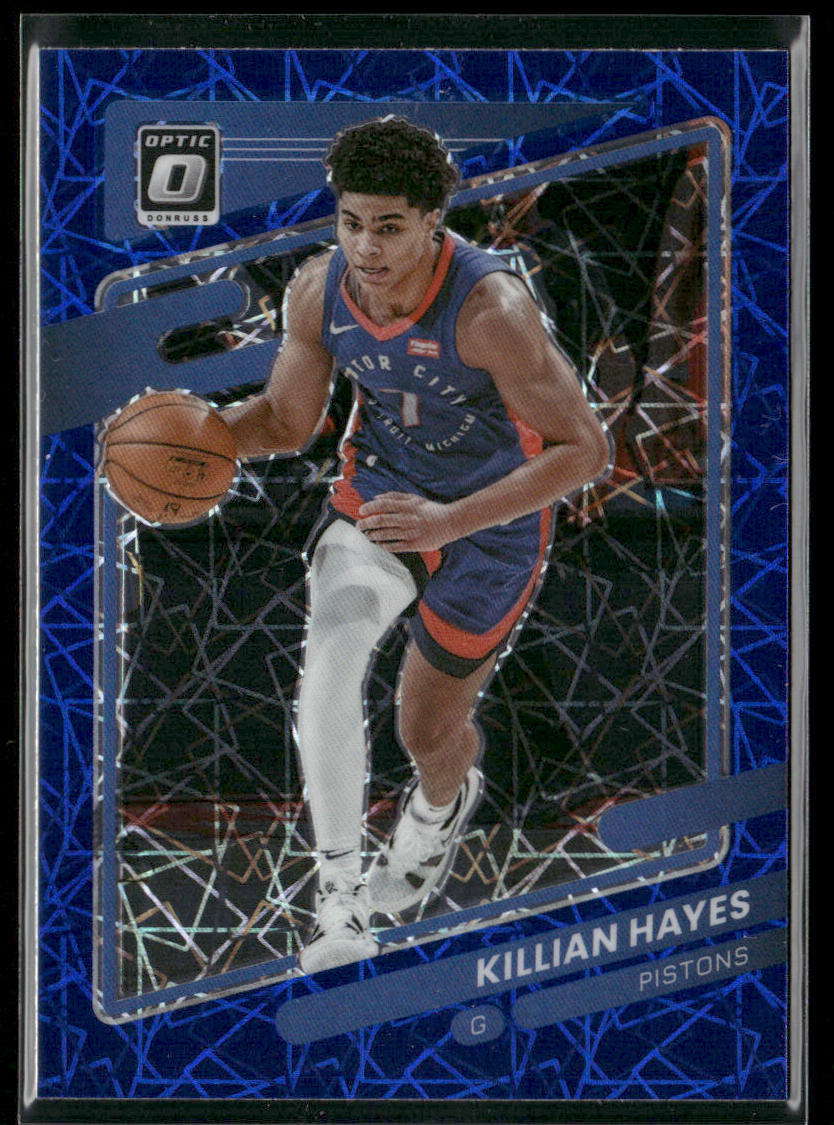Killian Hayes 2021-22 Donruss Optic Blue Velocity #20 Detroit Pistons