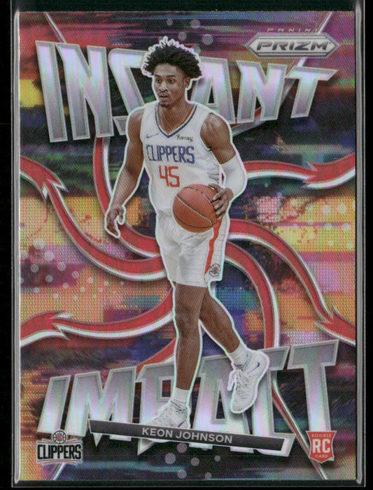 Keon Johnson 2021-22 Panini Prizm Instant Impact Prizms Silver #5 Clippers