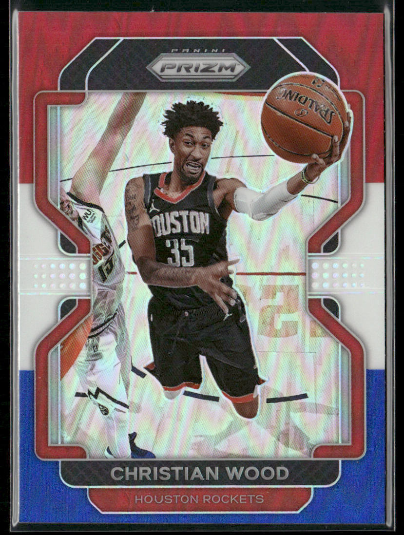 Christian Wood 2021-22 Panini Prizm Red White and Blue #112 Houston Rockets