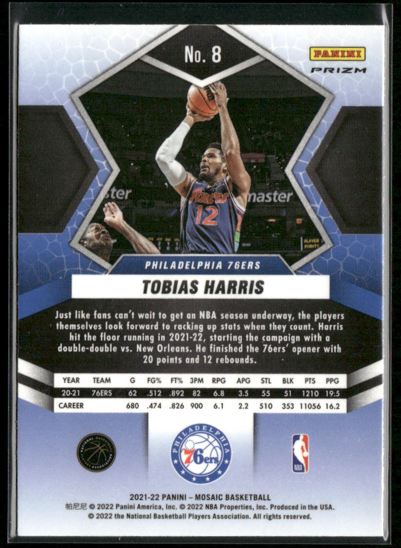 Tobias Harris 2021-22 Panini Mosaic Mosaic #8 Philadelphia 76ers