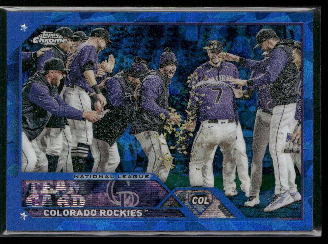 Colorado Rockies 2023 Topps Chrome Sapphire Edition #445 Colorado Rockies
