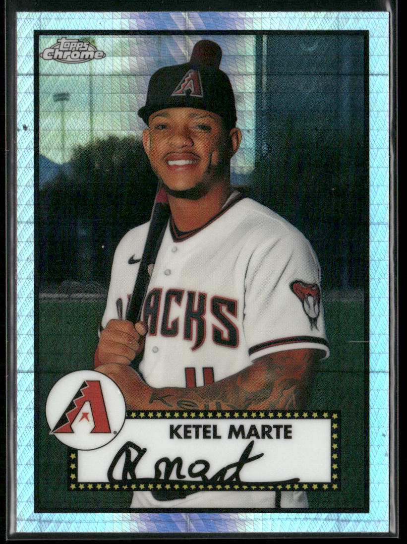 Ketel Marte 2021 Topps Chrome Platinum Anniversary Prism Refractor #180