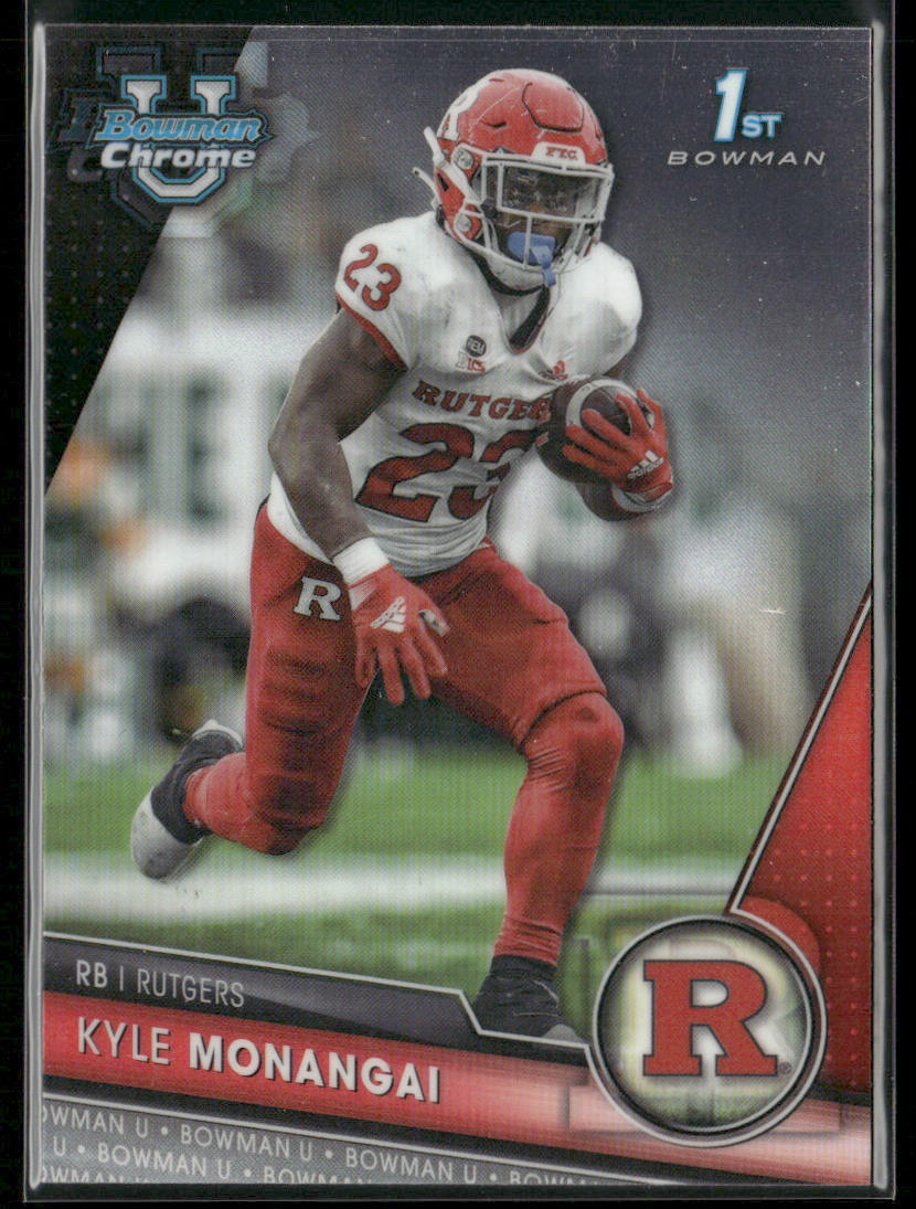Kyle Monangai 2023 Bowman University Chrome #163 Rutgers Scarlet Knights