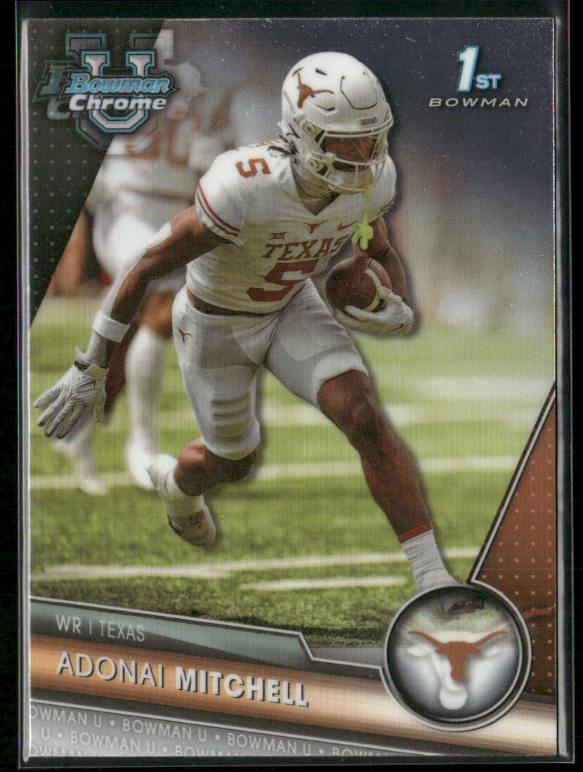 Adonai Mitchell 2023 Bowman University Chrome #10 Texas Longhorns