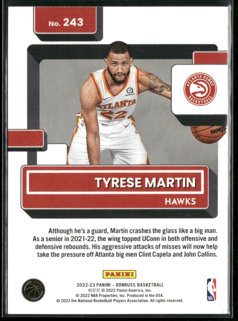 Tyrese Martin 2022-23 Donruss #243 RC Atlanta Hawks
