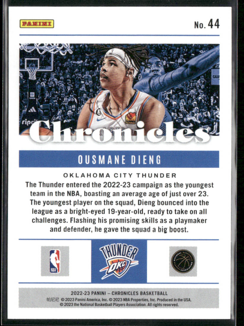 Ousmane Dieng 2022-23 Panini Chronicles #44 RC Oklahoma City Thunder