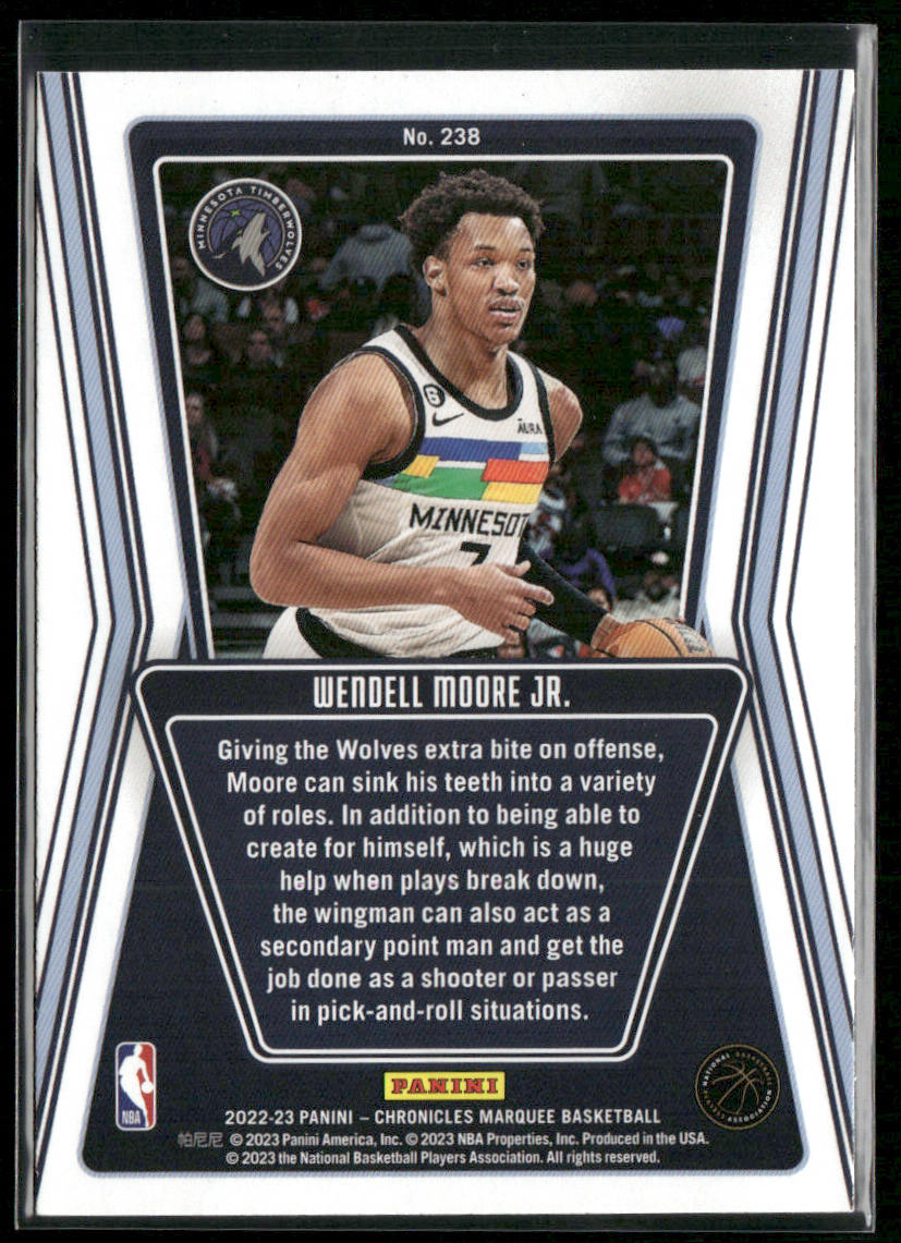 Wendell Moore Jr. 2022-23 Panini Chronicles #238 RC Minnesota Timberwolves