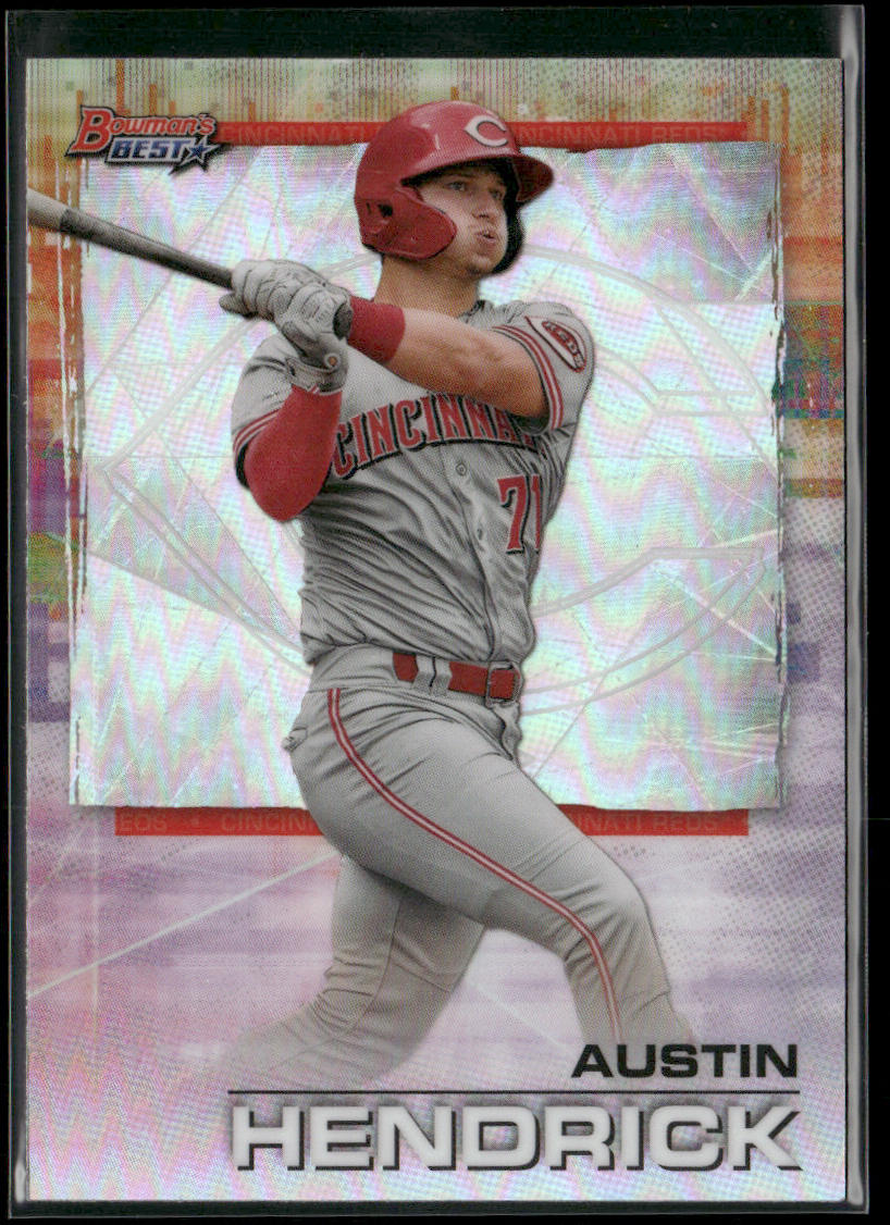 Austin Hendrick 2021 Bowman's Best Refractor #98 Cincinnati Reds