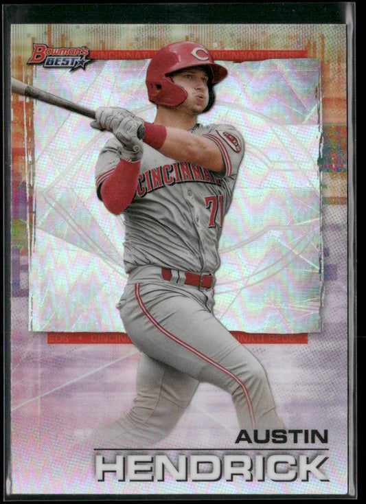 Austin Hendrick 2021 Bowman's Best Refractor #98 Cincinnati Reds