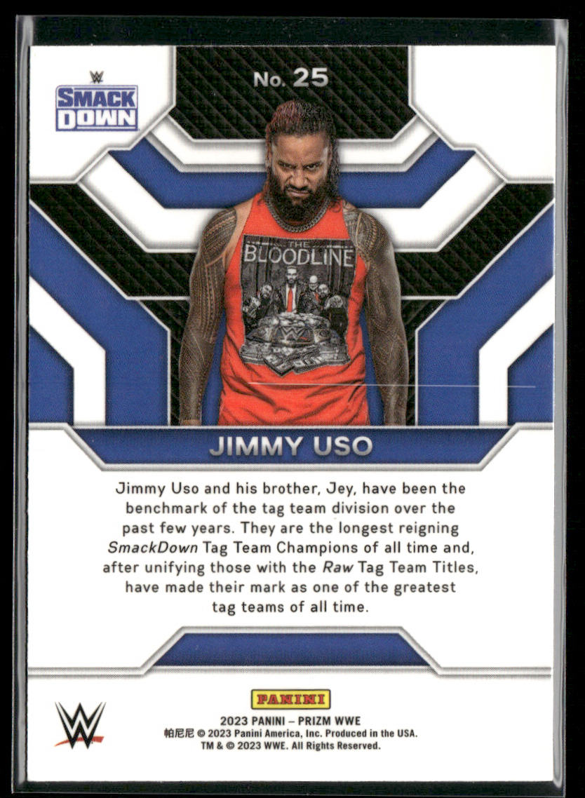 Jimmy Uso 2023 Panini Prizm WWE Top Tier #25 FC Barcelona Femeni