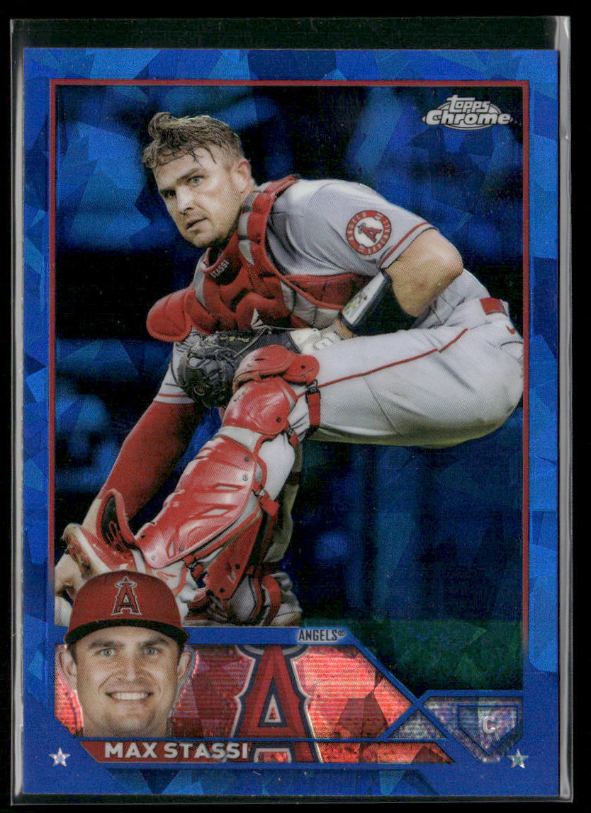 Max Stassi 2023 Topps Chrome Sapphire Edition #85 Los Angeles Angels