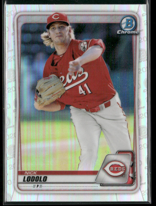 Nick Lodolo 2020 Bowman Draft Chrome Refractor #BD-179 Cincinnati Reds