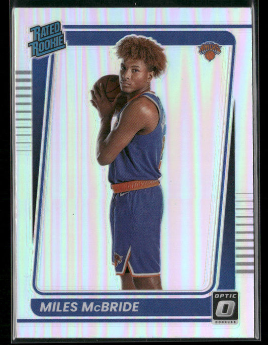 Miles McBride 2021-22 Donruss Optic Holo #174 RC New York Knicks
