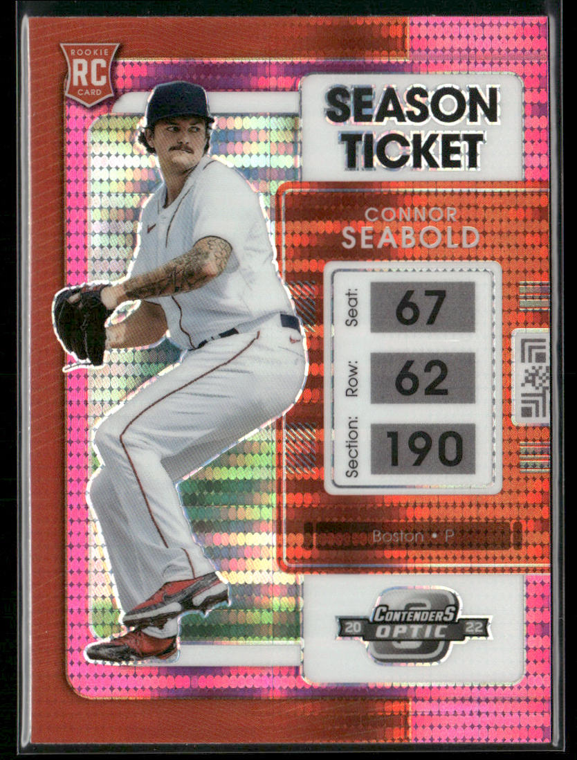 Connor Seabold 2022 Panini Chronicles Contenders Optic Pink Pulsar #10 Red Sox