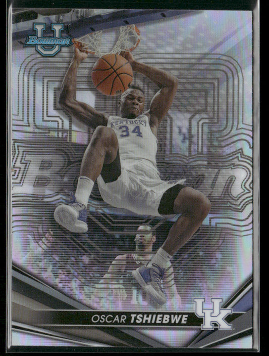 Oscar Tshiebwe 2022-23 Bowman University Best Refractors #81 Kentucky Wildcats