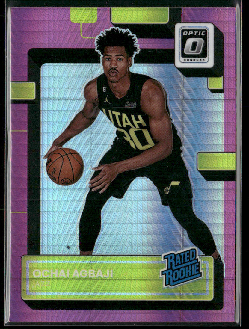 Ochai Agbaji 2022-23 Donruss Optic Hyper Pink #205 Utah Jazz