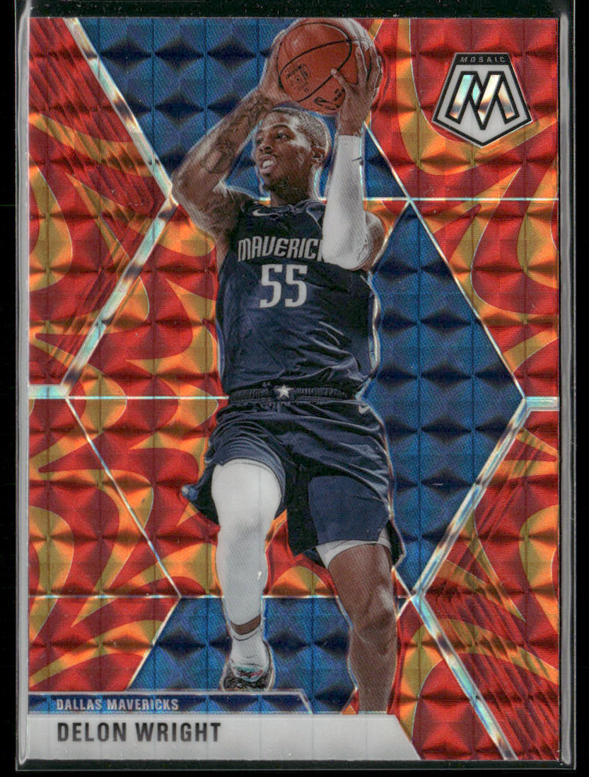 Delon Wright 2019-20 Panini Mosaic Reactive Orange #94 Dallas Mavericks