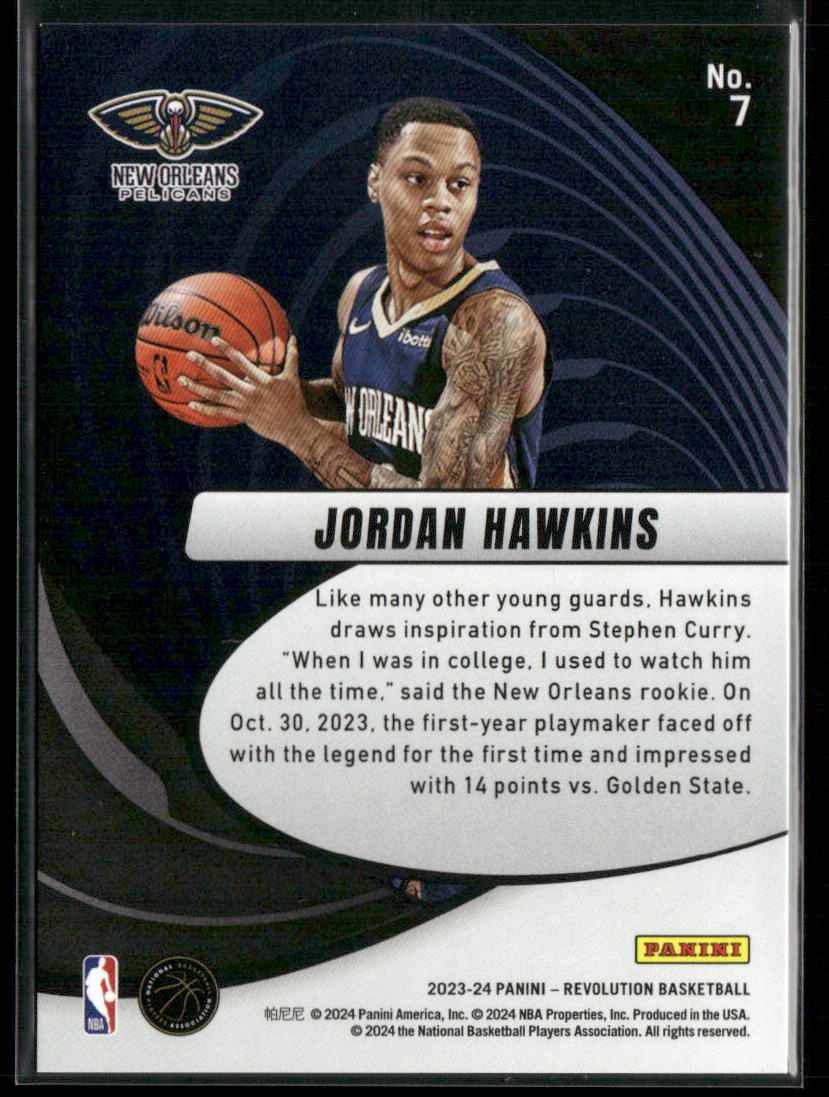 Jordan Hawkins 2023-24 Panini Revolution Vortex #7 New Orleans Pelicans