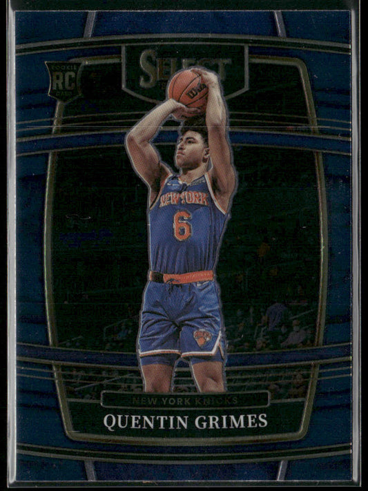 Quentin Grimes 2021-22 Panini Select Blue (Retail Base) #24 RC New York Knicks