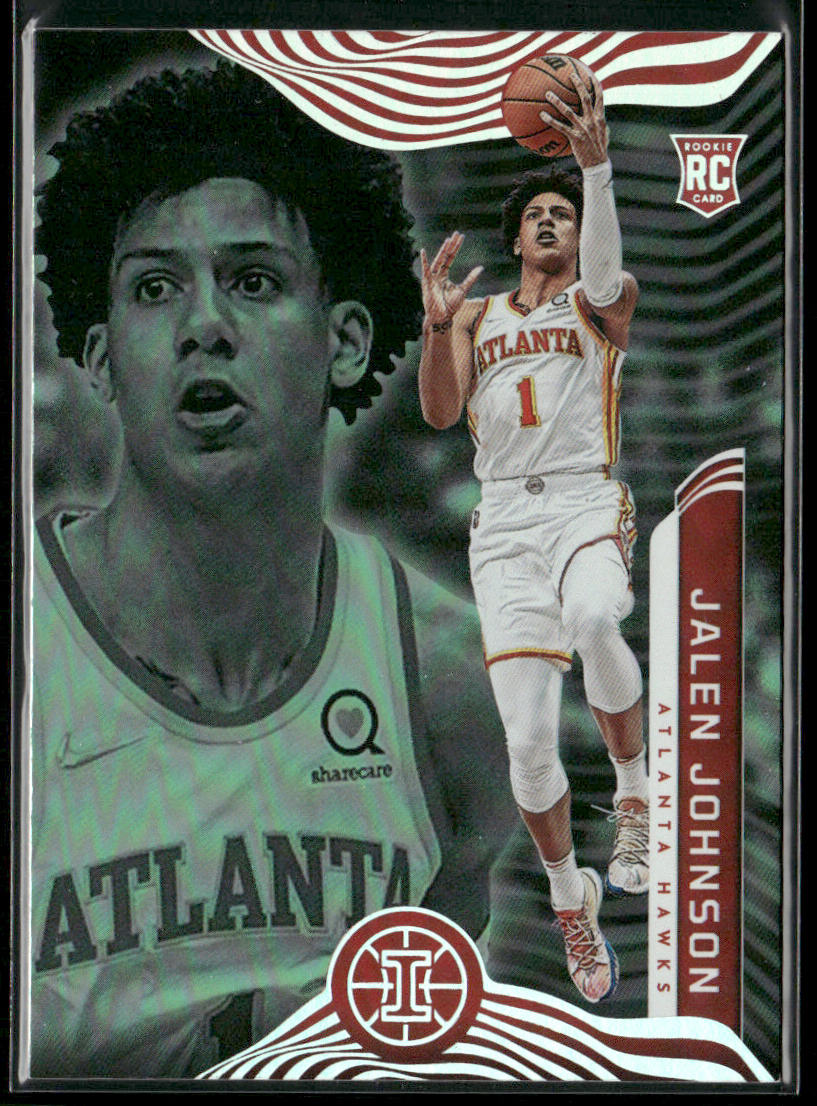Jalen Johnson 2021-22 Panini Illusions Emerald #170 RC Atlanta Hawks