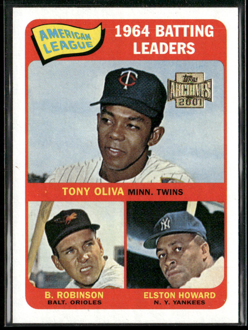 AL Batting Leaders (Tony Oliva / Robinson / Howard) 2001 Topps Archives #209