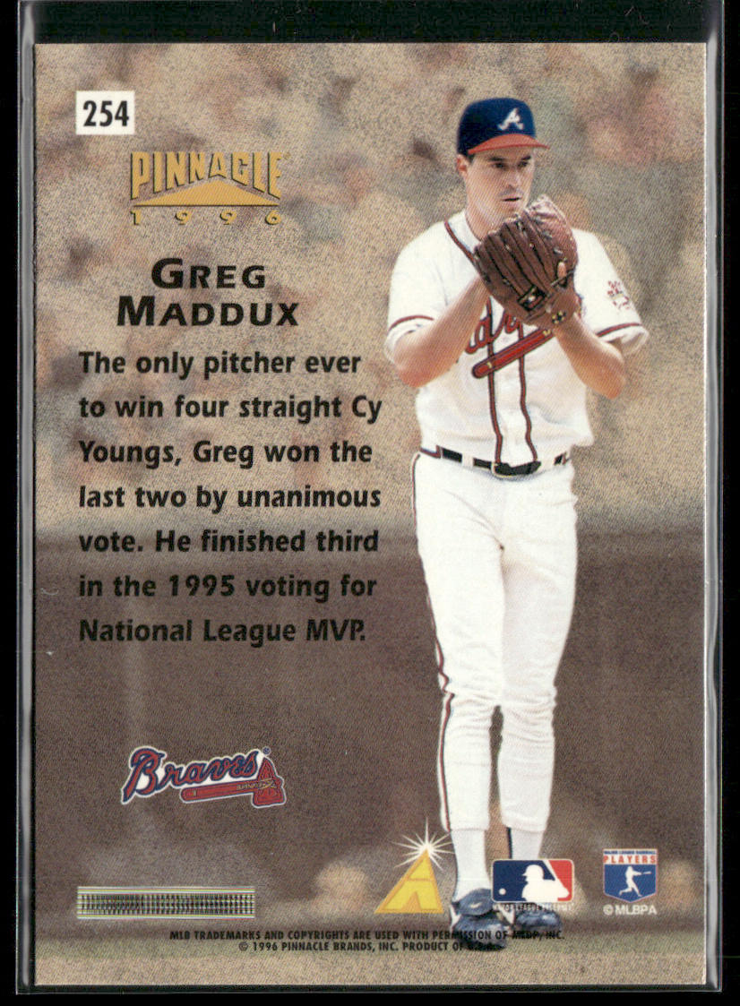 Greg Maddux 1996 Pinnacle #254 Atlanta Braves