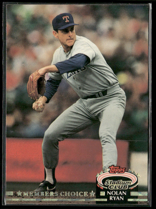 Nolan Ryan 1992 Stadium Club #605b Texas Rangers
