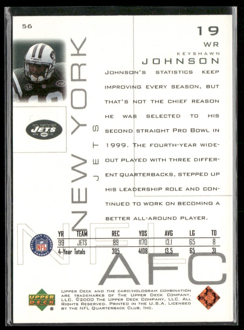 Keyshawn Johnson 2000 Upper Deck Pros & Prospects #56 New York Jets