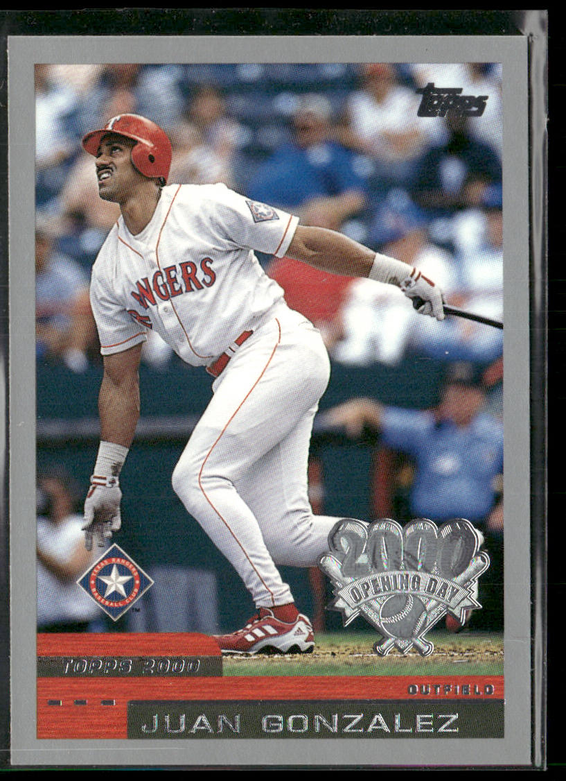Juan Gonzalez 2000 Topps Opening Day #20 Texas Rangers front