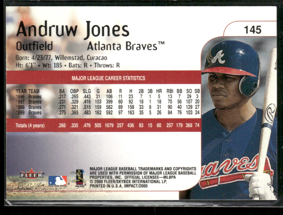 Andruw Jones 2000 Fleer Impact #145 Atlanta Braves