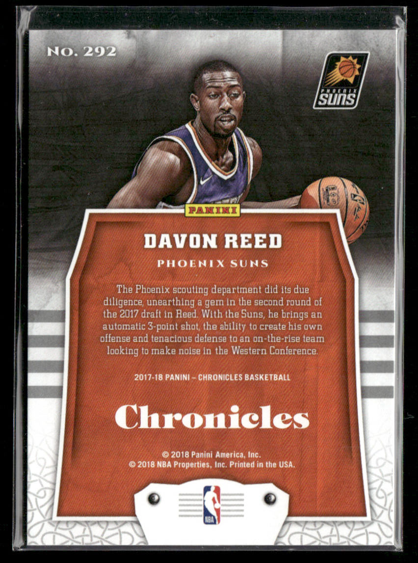Davon Reed 2017-18 Panini Chronicles #292 RC Phoenix Suns