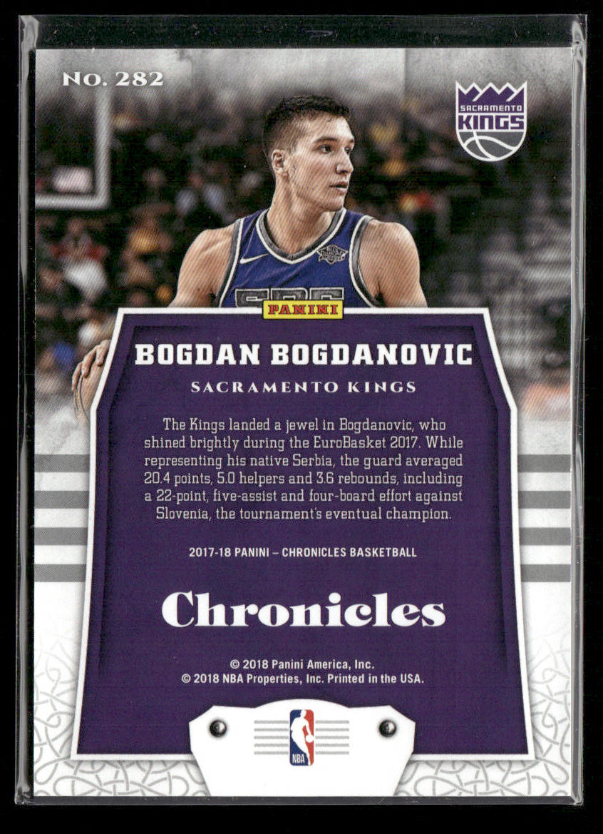 Bogdan Bogdanovic 2017-18 Panini Chronicles #282 RC Sacramento Kings