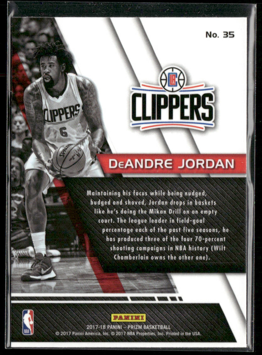 DeAndre Jordan 2017-18 Panini Prizm Fundamentals #35 Los Angeles Clippers