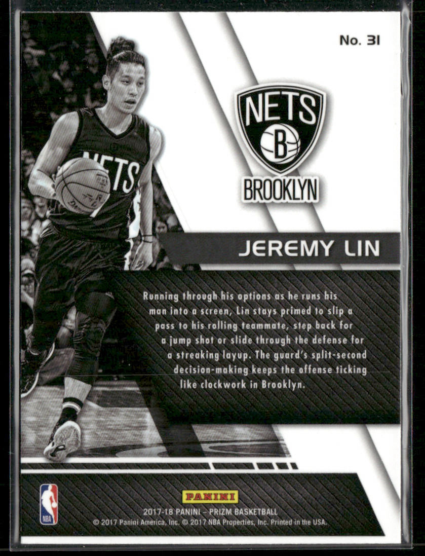Jeremy Lin 2017-18 Panini Prizm Fundamentals #31 Brooklyn Nets