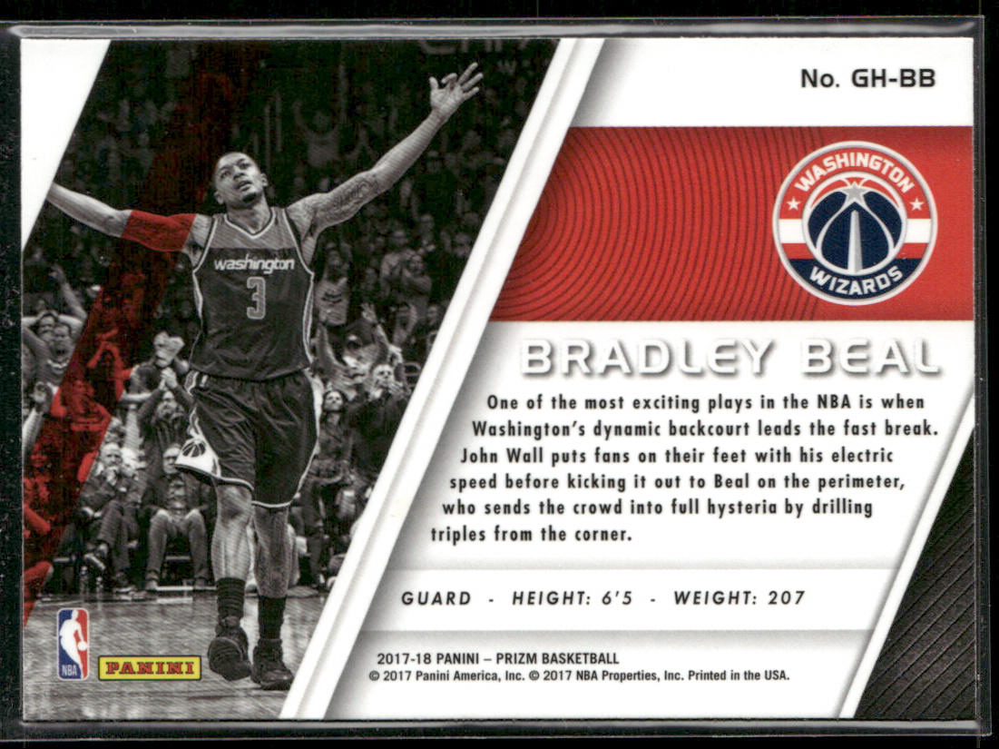 Bradley Beal 2017-18 Panini Prizm Get Hyped! #GH-BB Washington Wizards