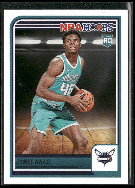 James Nnaji 2023-24 Hoops #240 RC Charlotte Hornets