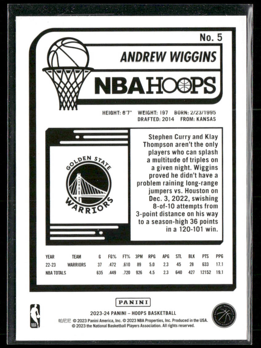 Andrew Wiggins 2023-24 Hoops #5 Golden State Warriors